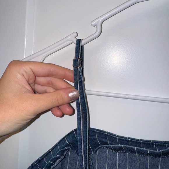 FOREVER 21 Pinstriped Denim Mini Dress size S - Picture 9 of 11